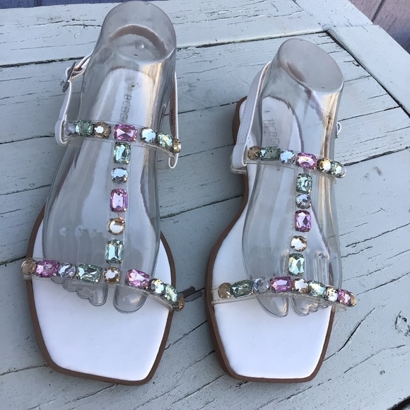 BCBGenerations Jeweled With Crystal Strappy  Sandals - Picture 1 of 8